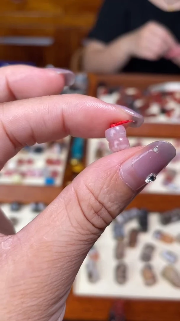 玛瑙/玉髓颈饰未镶嵌152粉糯隔珠