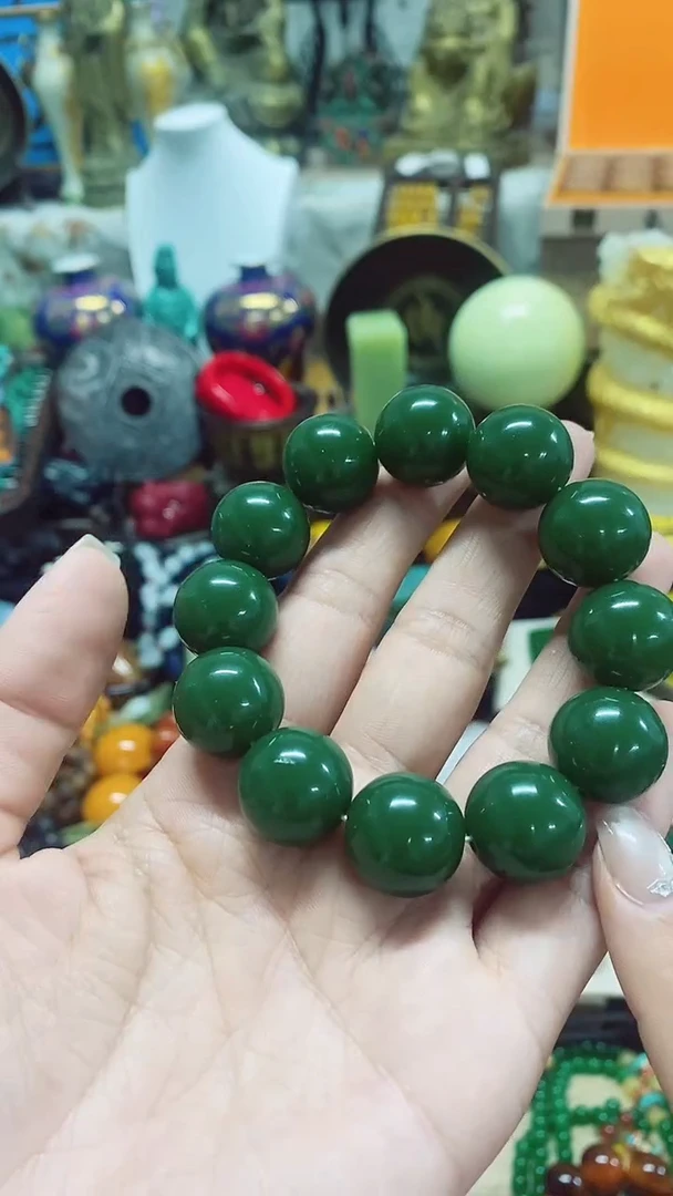 【闪购商品】和田玉（碧玉）手串未镶嵌主播推荐主播推荐