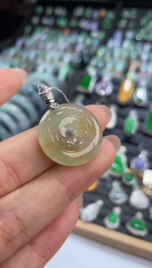 18K金镶嵌挂件翡翠ZHG01129-9