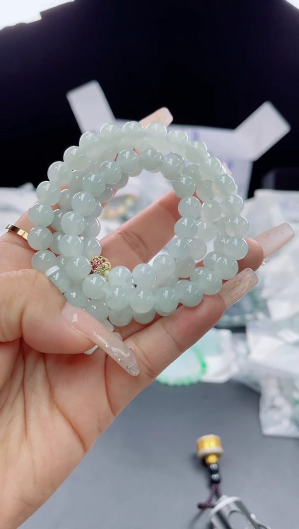 未镶嵌定制翡翠珠串
