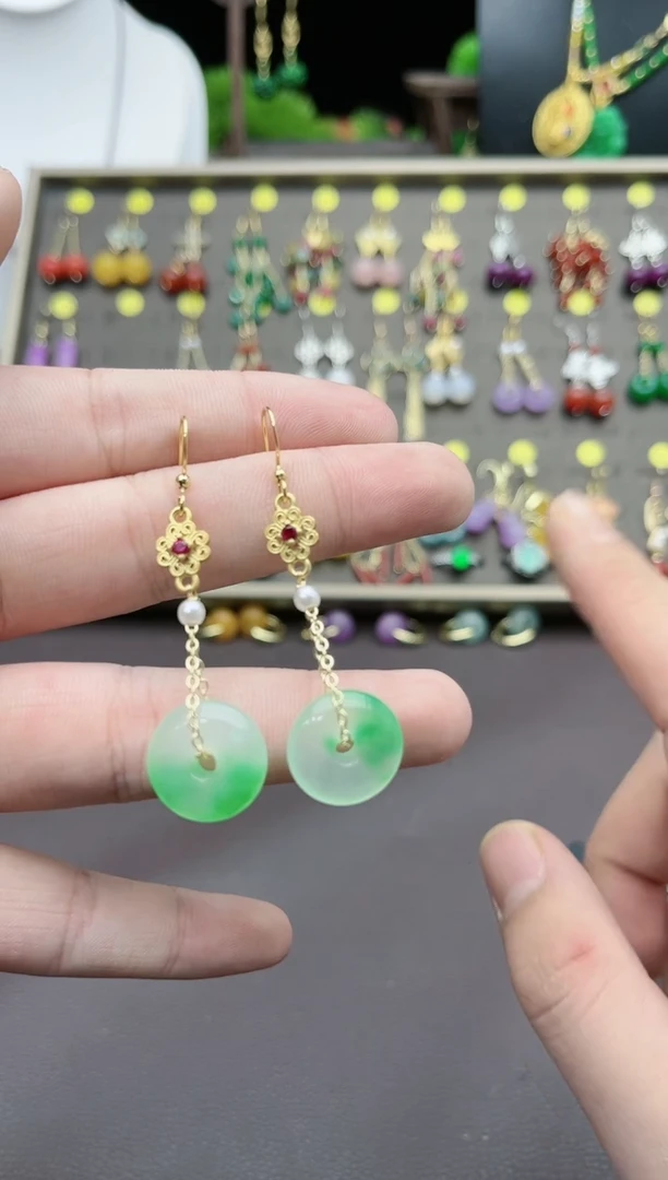 【闪购商品】玛瑙/玉髓耳钉银S925镶嵌306000