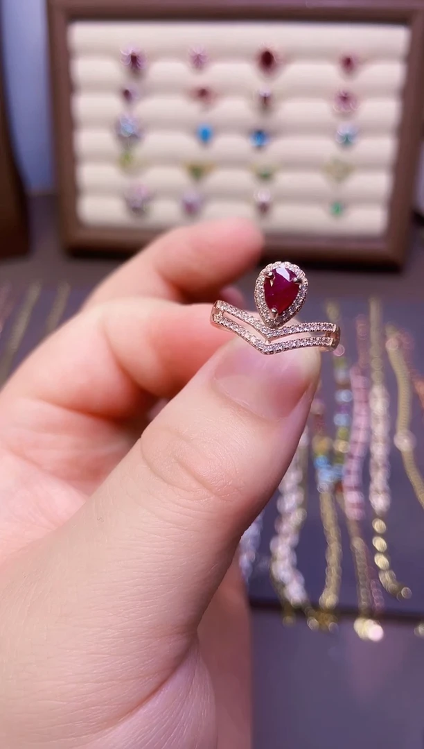 【闪购商品】红宝石戒指银S925镶嵌1