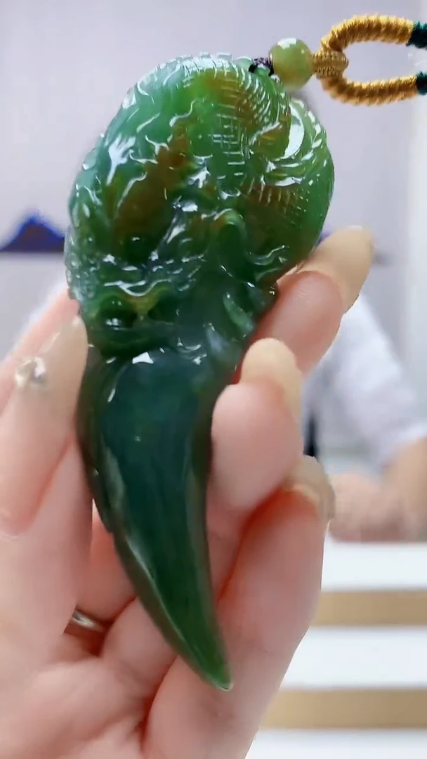 未镶嵌定制翡翠4868DD-毛货挂件26