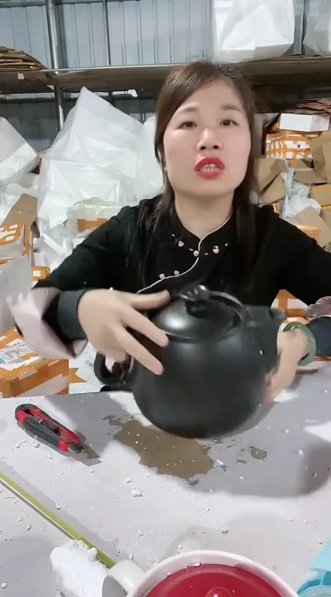 【闪购商品】7116底部瑕疵黑色养生壶