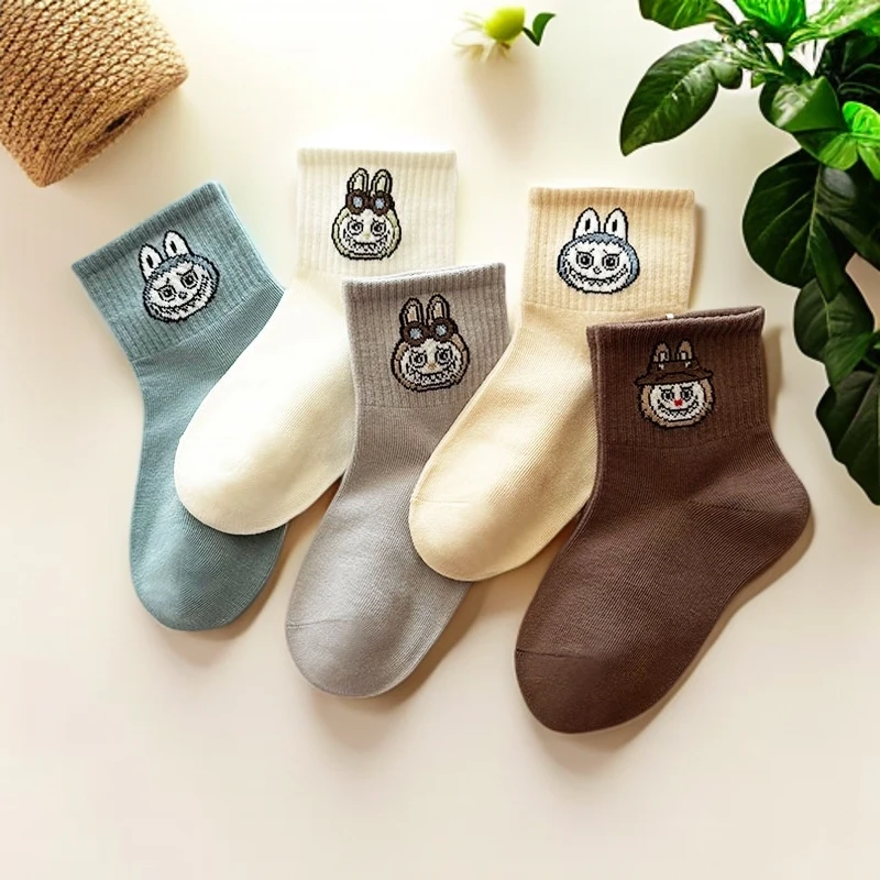 爱嘀嗒儿童袜子春秋款可爱卡通男女童宝宝精梳棉防臭抗起球中筒袜
