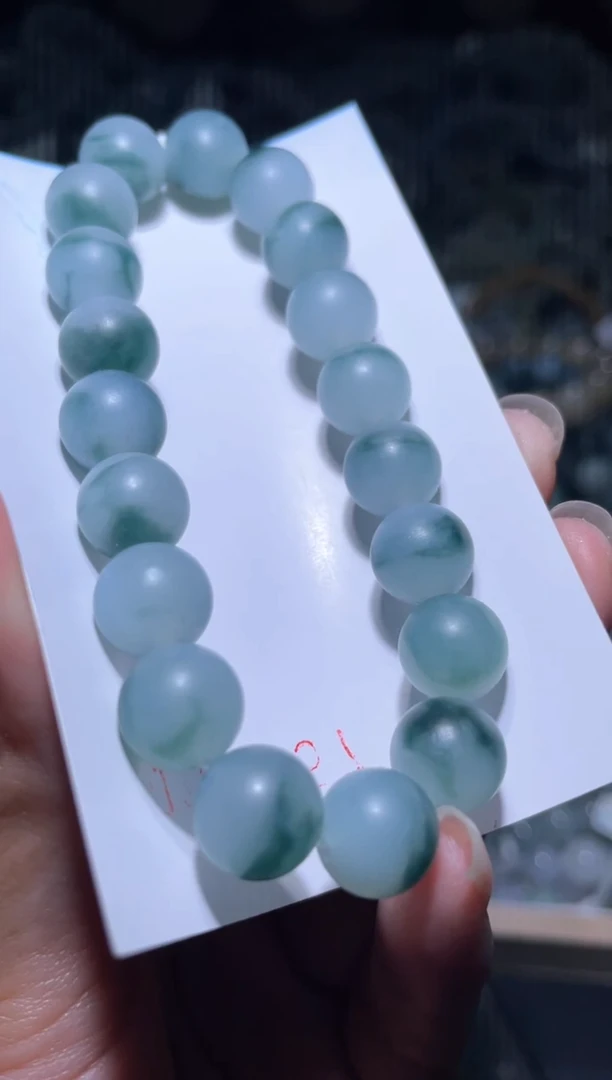 未镶嵌定制翡翠天然缅甸翡翠手串93