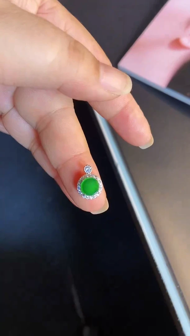 吊坠(不含链)银S925镶嵌翡翠1