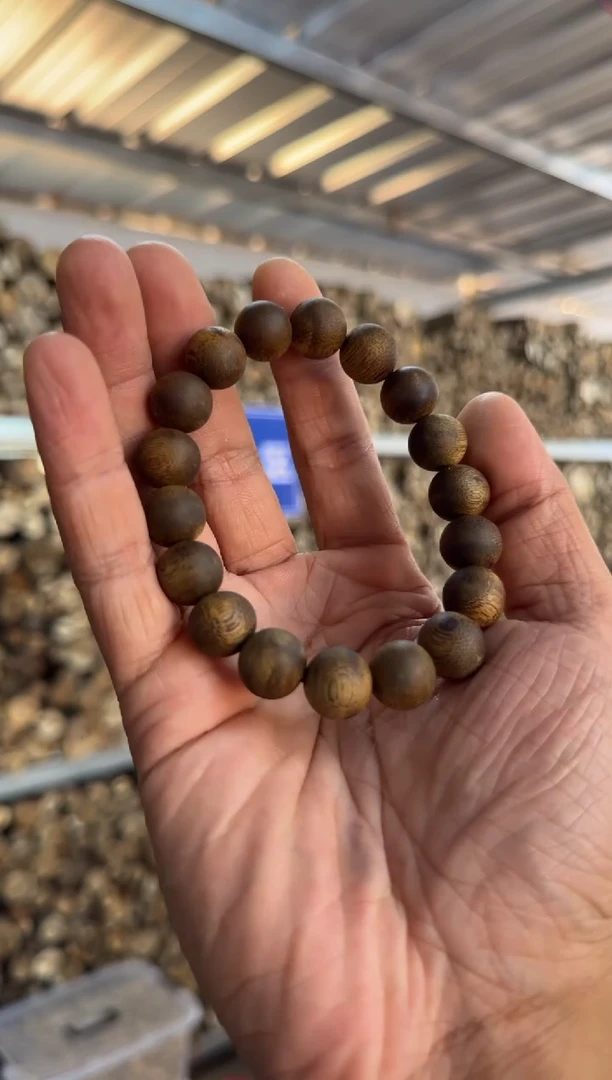 沉香手串海南沉香12mm 单圈火山口圆珠手串多样性发一