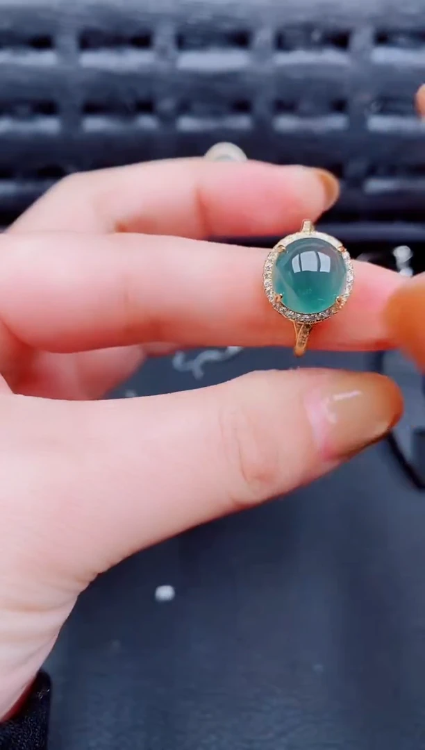 【闪购商品】翡翠戒指银S925镶嵌天然a货翡翠799
