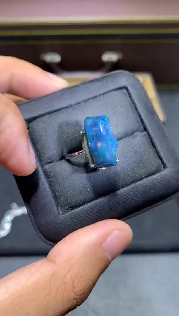 未镶嵌欧泊戒指F58