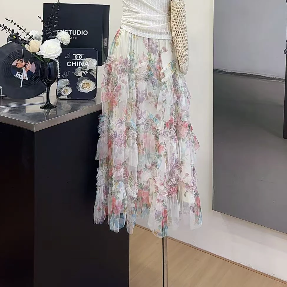 【千层花朵】轻奢高级感半裙-8396