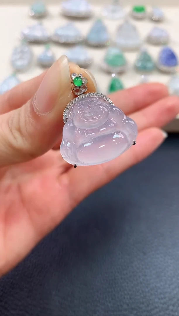 【闪购商品】翡翠吊坠(不含链)18K金镶嵌b103       