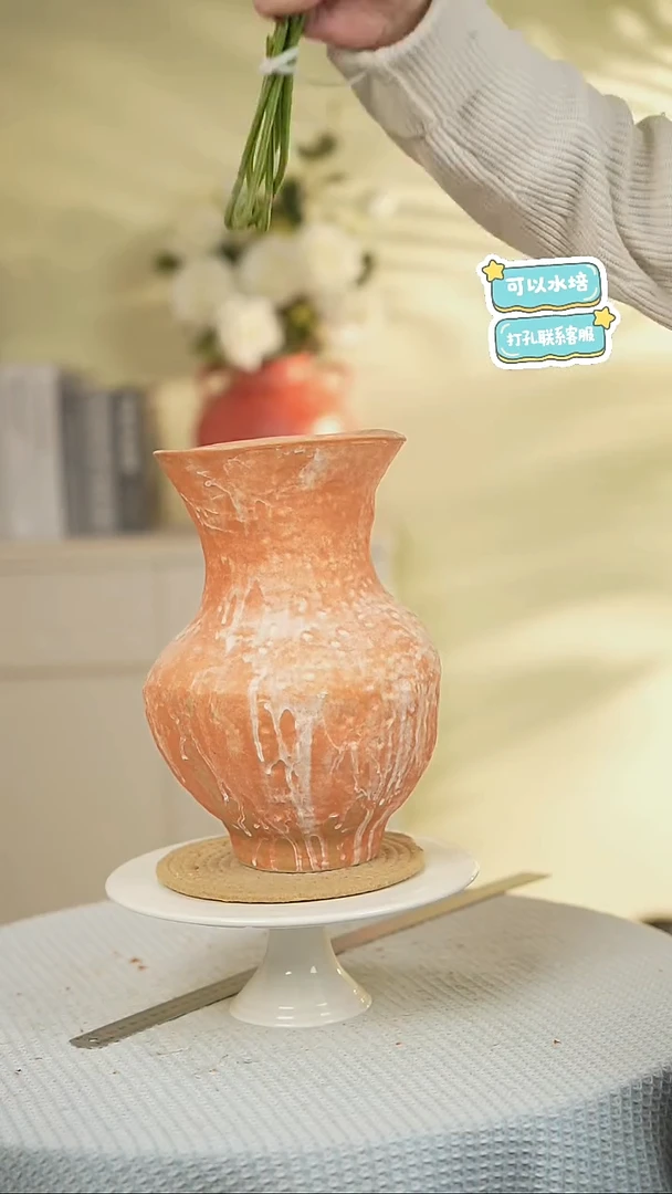 景德镇高温陶瓷花瓶家居插花水培花瓶摆件