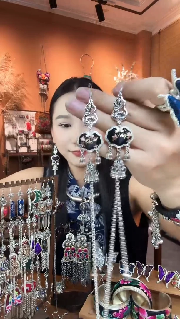 刺绣纯手工民族风耳环