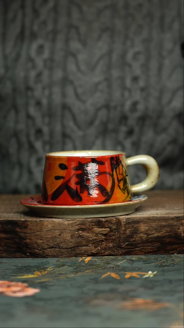 【闪购商品】杯 釉下彩手工手绘同款陶器