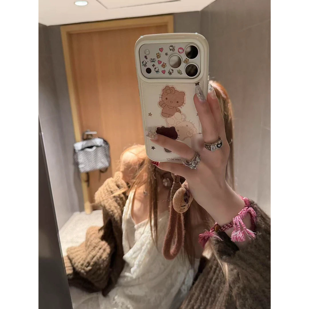诚星泽鼓包星星猫咪适用苹果17PROMAX手机壳华为小米vivo可爱手绳