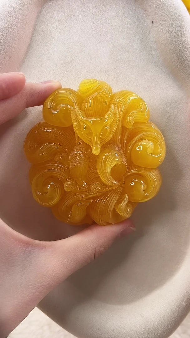 琥珀颈饰未镶嵌吊坠