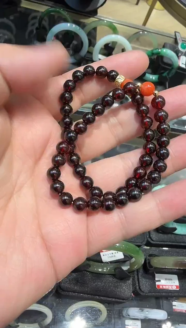 未镶嵌手链石榴石多样性发一
