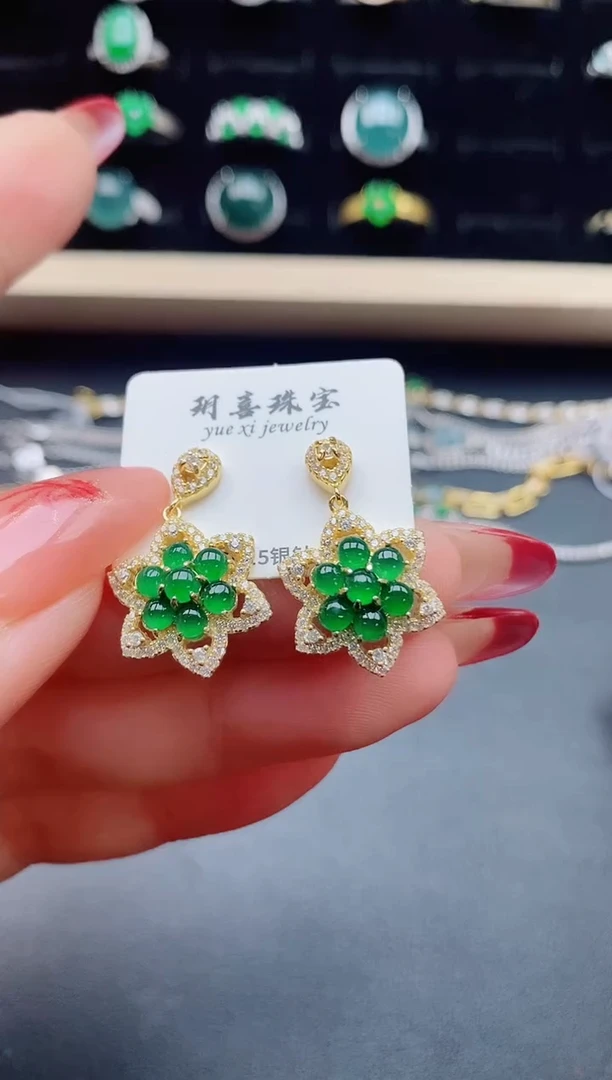 【闪购商品】翡翠戒指银S925镶嵌21321