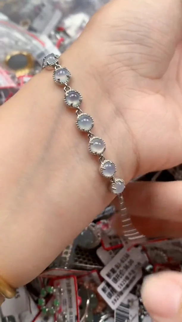 银S925镶嵌戒指翡翠天然A货缅甸翡翠
