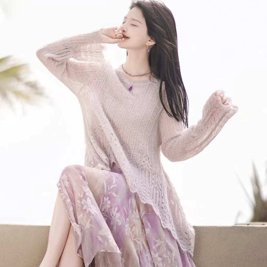 九九服饰生活坊气质针织时尚休闲百搭镂空宽松秋冬