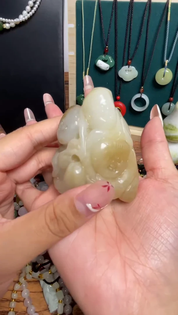 未镶嵌和田玉把件多子多福把件