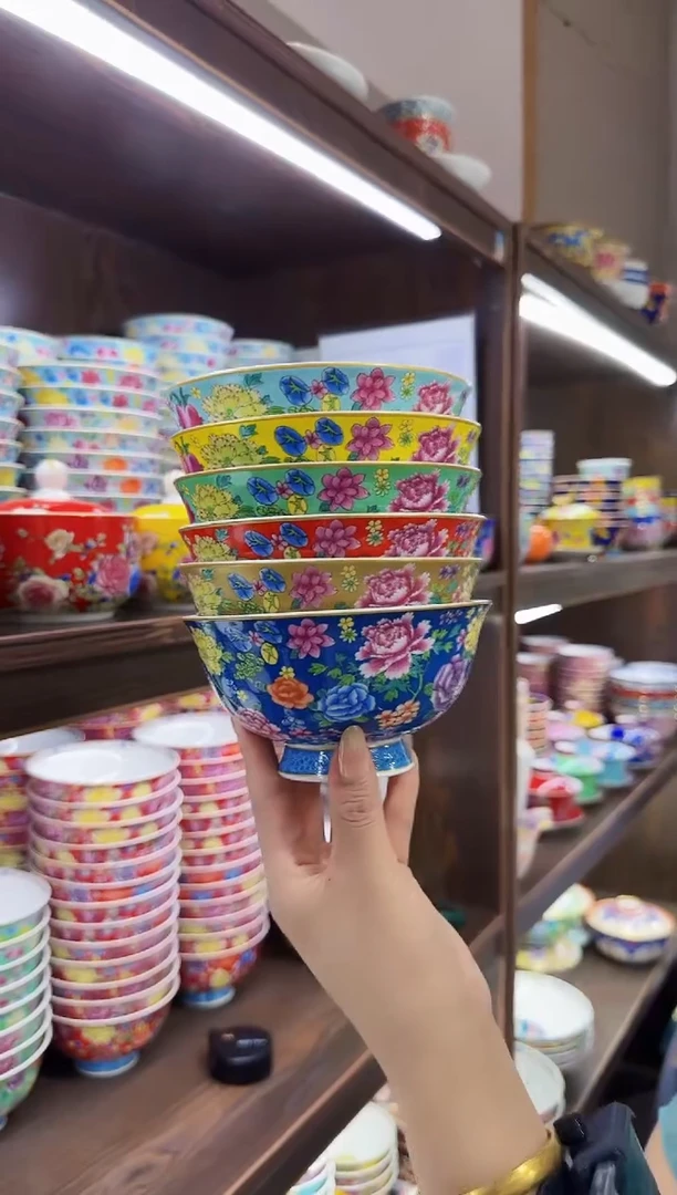 珐琅  5英寸饭碗10个景德镇餐具