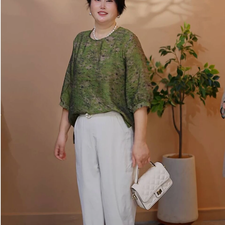 夏季新款时尚气质显瘦百搭衬衫洋气妈妈-24