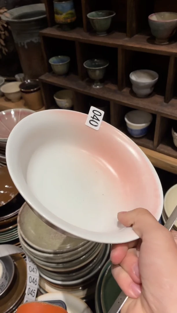 瓷片烦*40微瑕桃夭反边碗1个