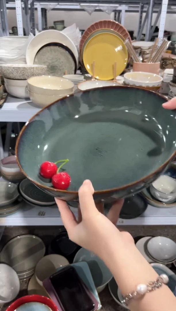 【闪购商品】瓷片外贸尾货瑕疵满20包邮X 大深盆M2D