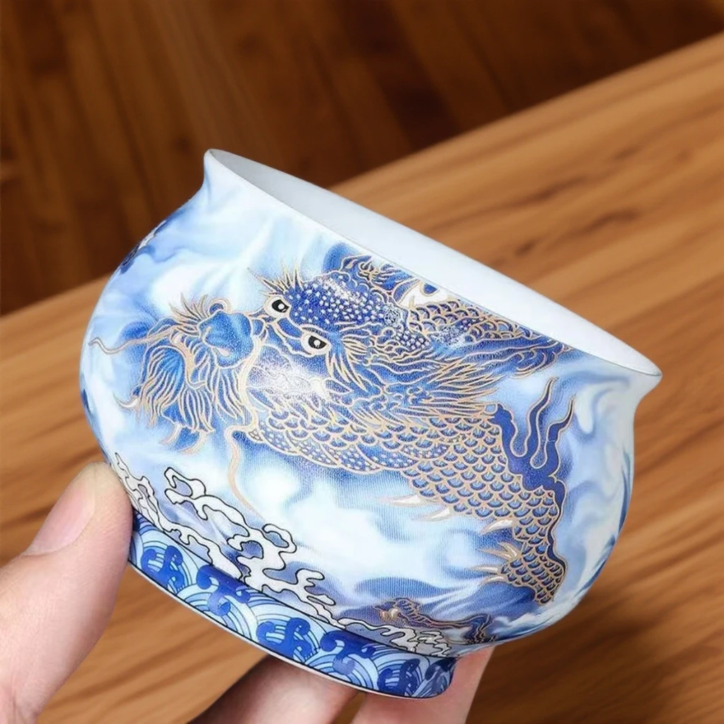 龙腾盛世主人杯家用功夫茶具个人专用大容量茶杯S8901