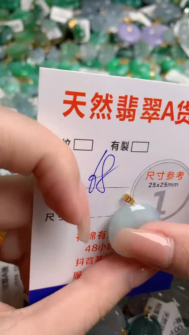 翡翠18K金镶嵌颈饰13003305