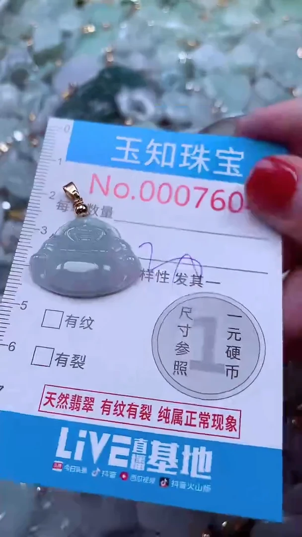 吊坠(不含链)未镶嵌翡翠7604