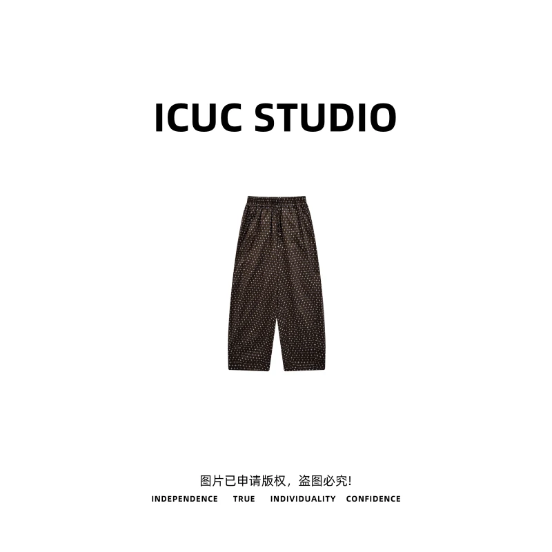 ICUC STUDIO-【100%棉小花裤】夏纯棉碎花裤宽松休闲显瘦休闲裤605