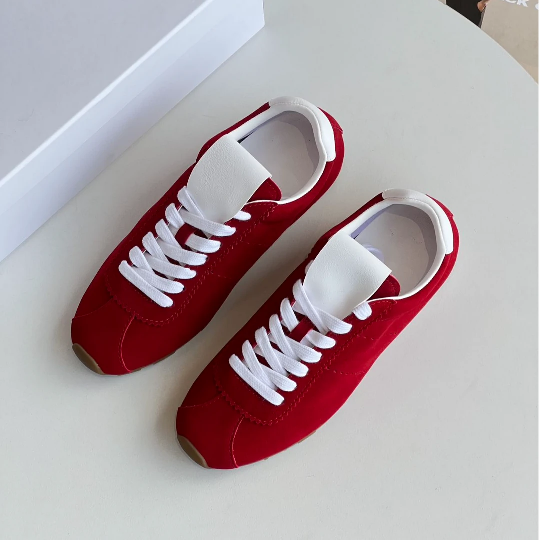 【LINLINER】高定设计师牛反绒阿甘鞋M系简约舒适百搭女鞋名媛风