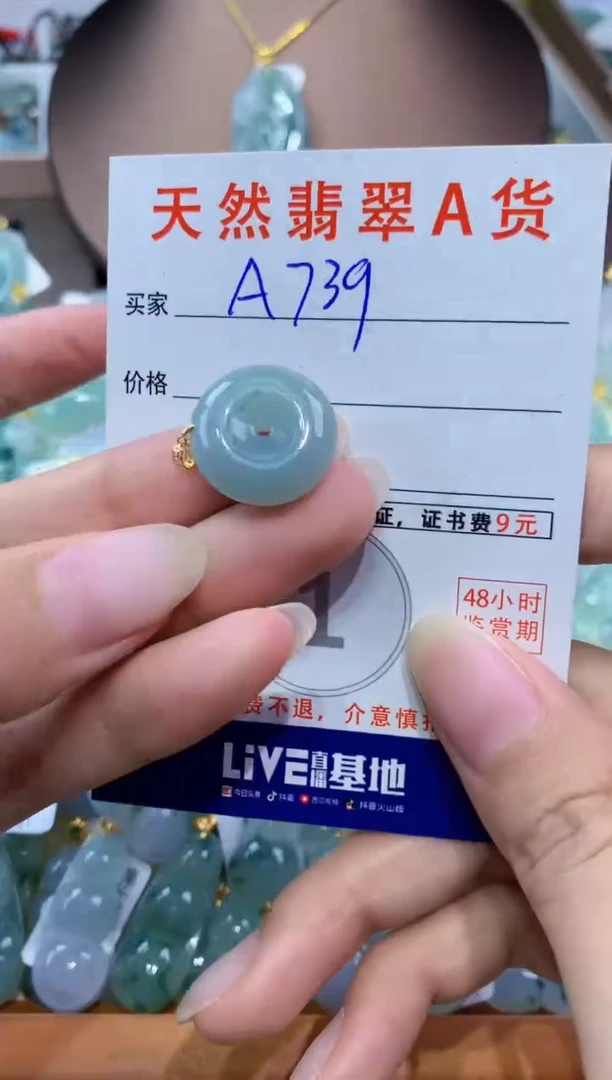 翡翠未镶嵌颈饰天然翡翠A货挂件