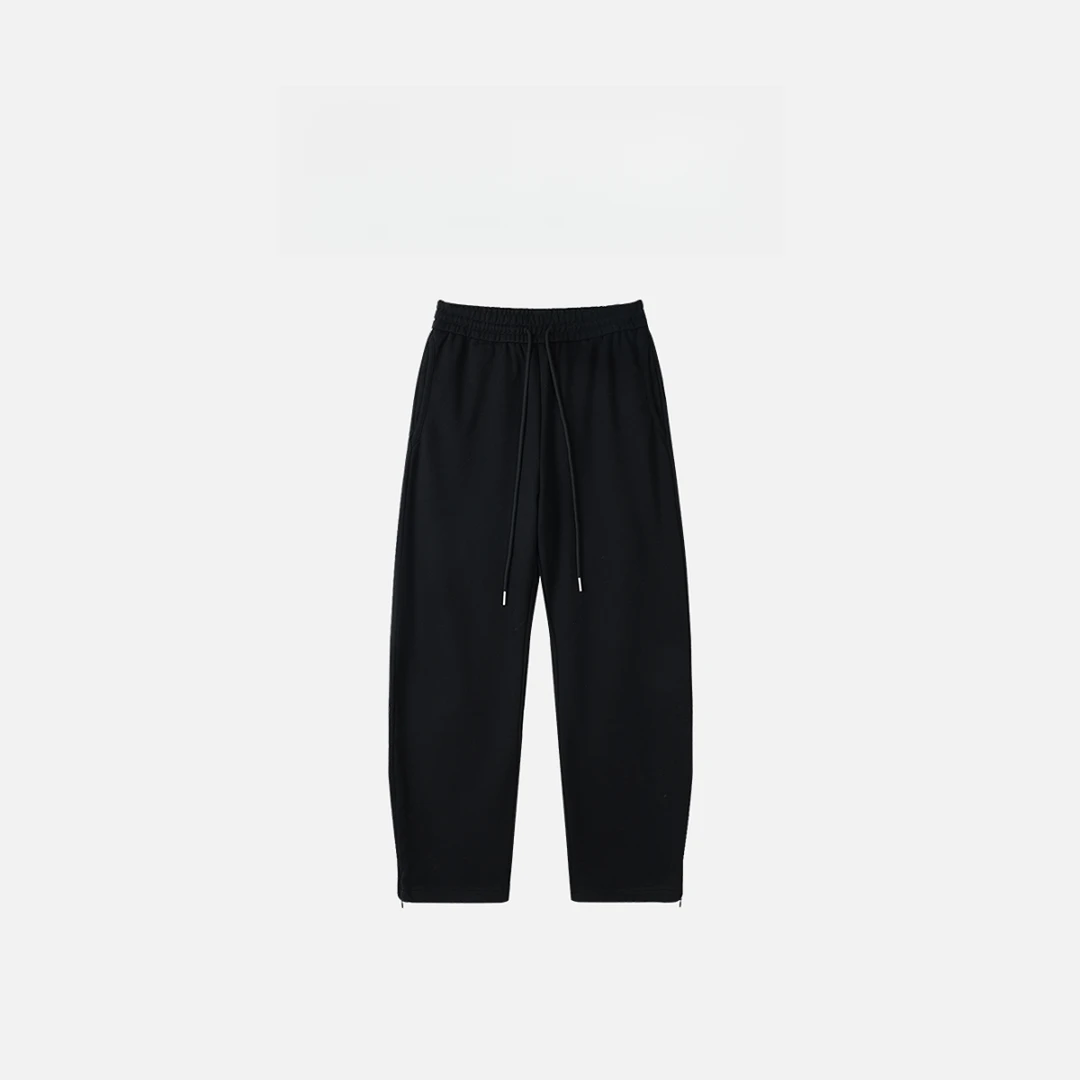 “轻奢私服”休闲抽绳高街宽松直筒长卫裤设计师女裤C80110