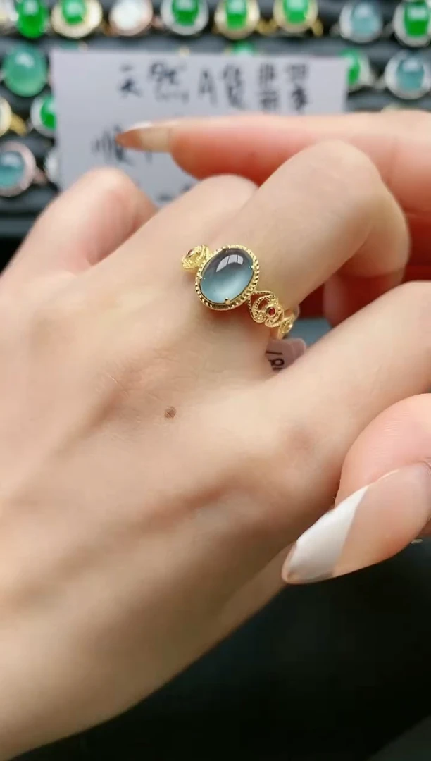 【闪购商品】翡翠戒指银S925镶嵌1111111