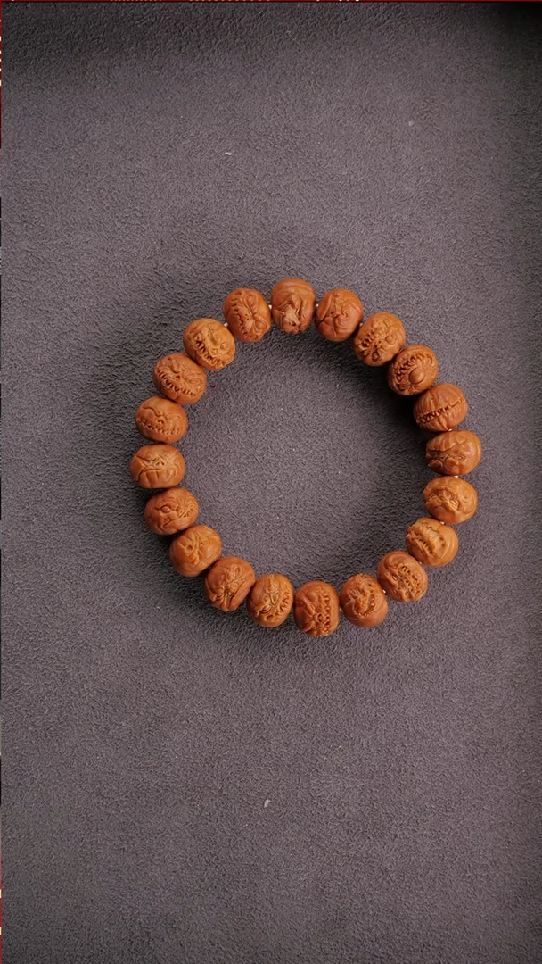 【闪购商品】猴头核桃吊坠手工吞噬南瓜手串13mm