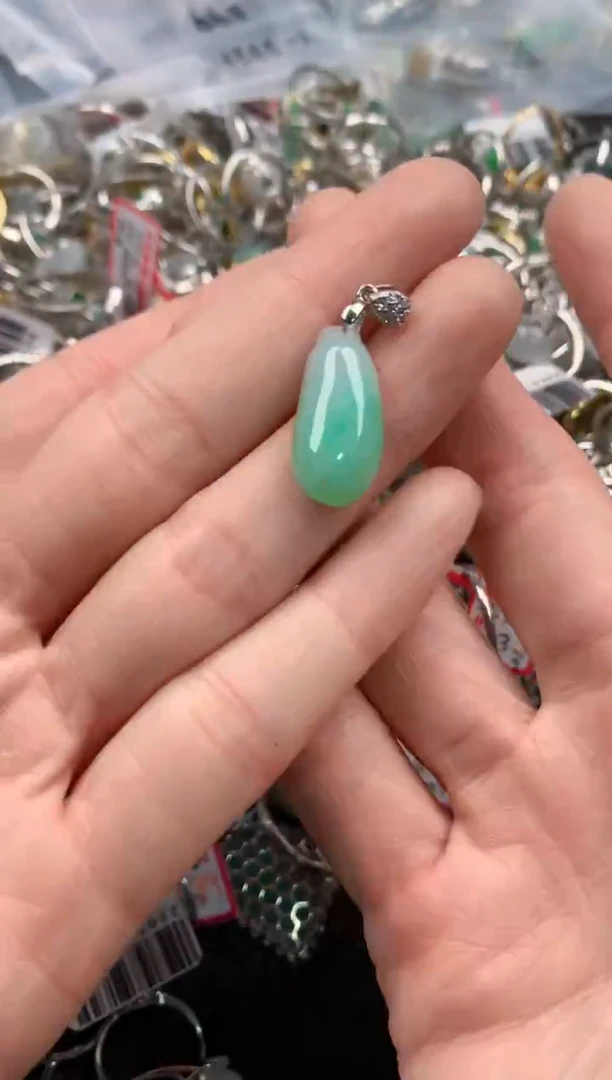 银S925镶嵌戒指翡翠111   1