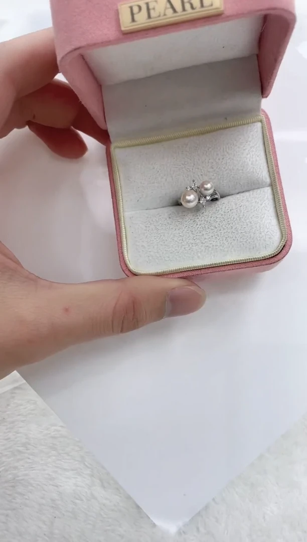 【闪购商品】海水珍珠戒指银S925镶嵌海水珍珠戒指