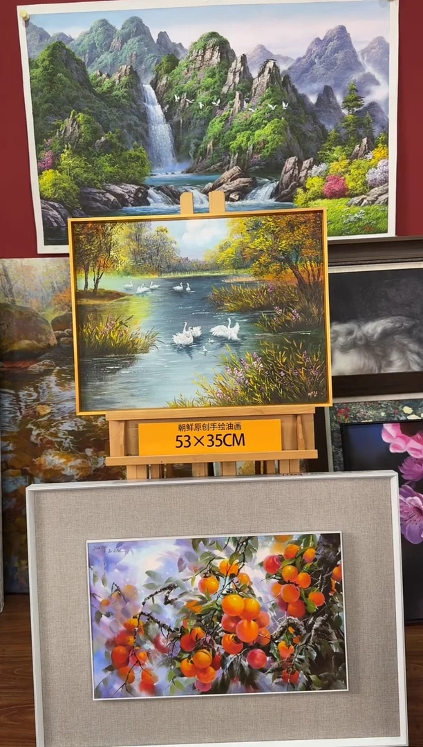 油画【26号】朝鲜原创手绘油画【功勋Ⅰ级画家丨孤品佳作丨顺丰包邮】