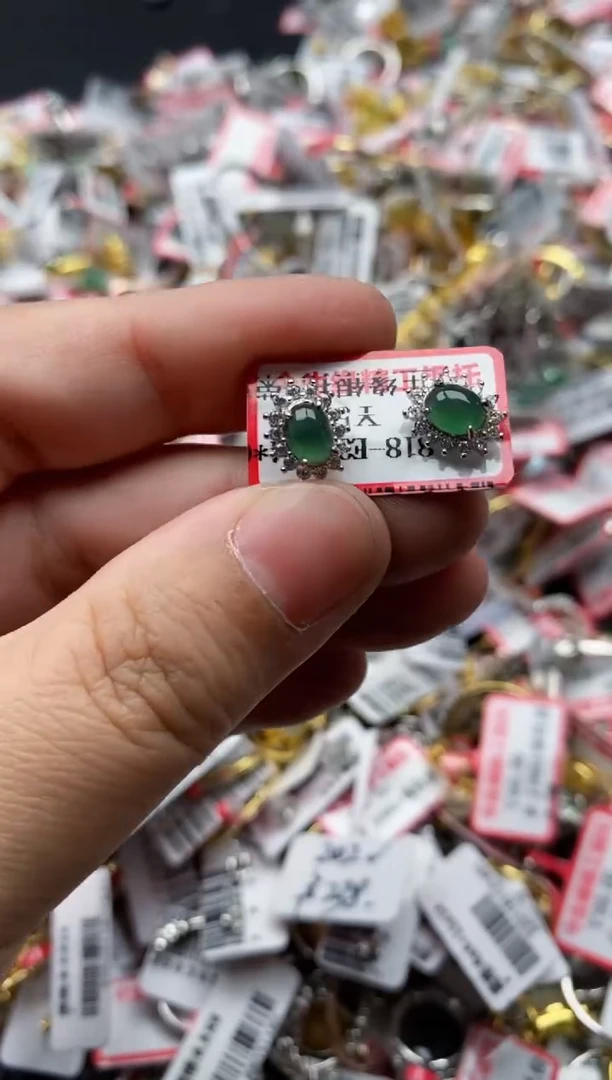 【闪购商品】翡翠戒指银S925镶嵌99999--10