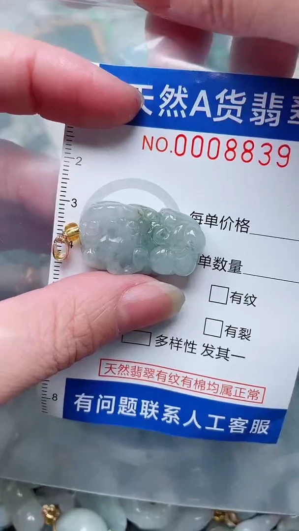 翡翠未镶嵌吊坠(赠链)1