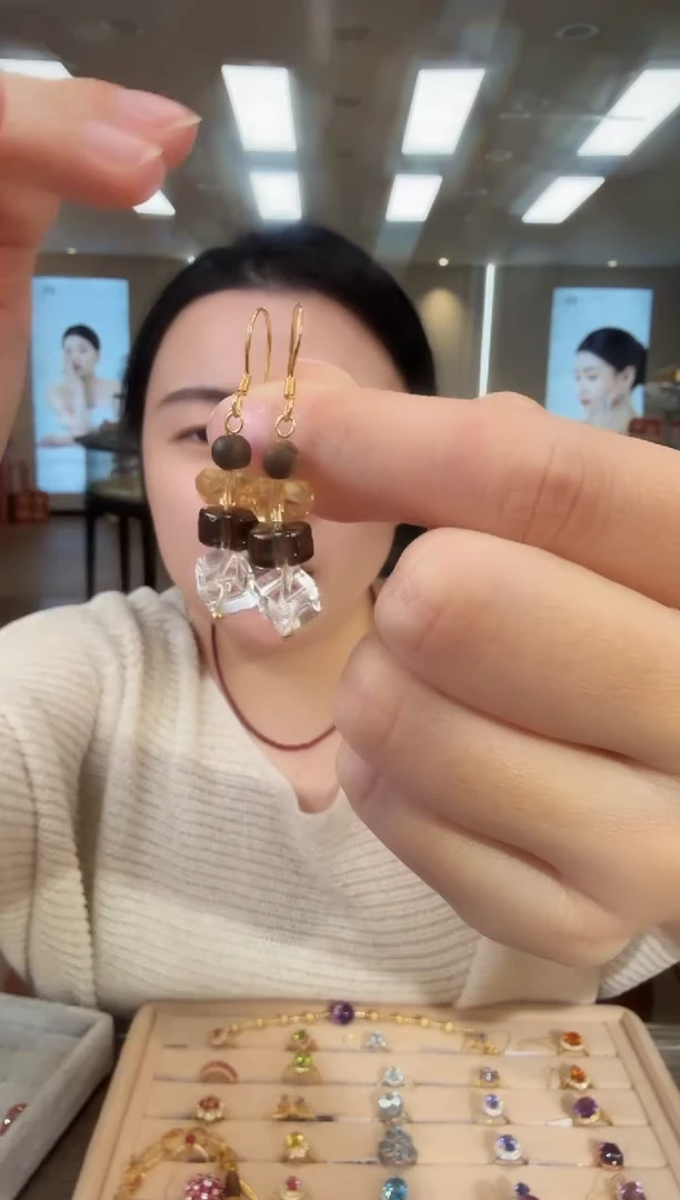 银S925镶嵌耳饰水晶03