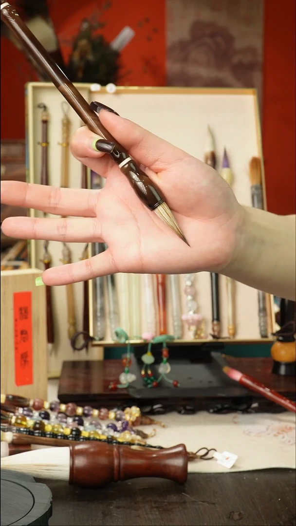 孤品高货毛笔链接 清水试笔 蘸墨不退