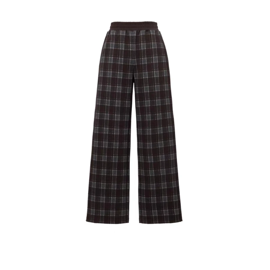 【雅】25年冬季新款松弛复古格纹直筒裤格子裤-EP6420A