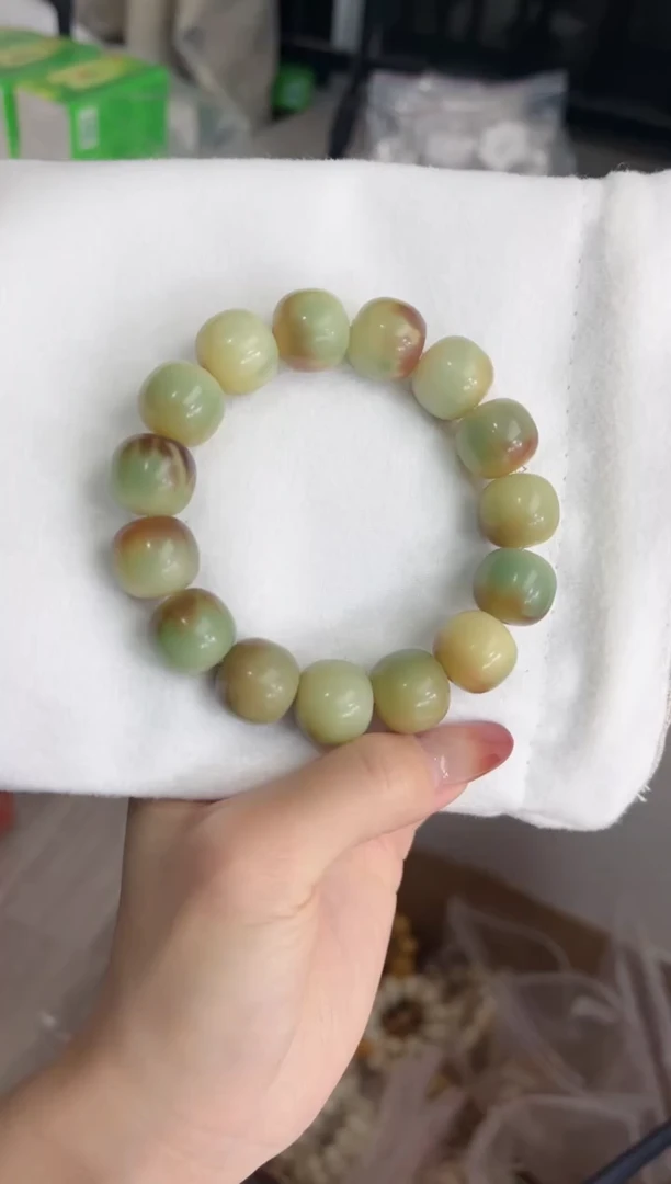 手串菩提根/象牙果g45紫美人干磨桶珠15*16mm手串