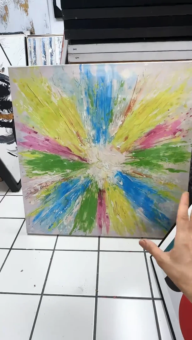 168现代艺术装饰画油画75cm*75cm