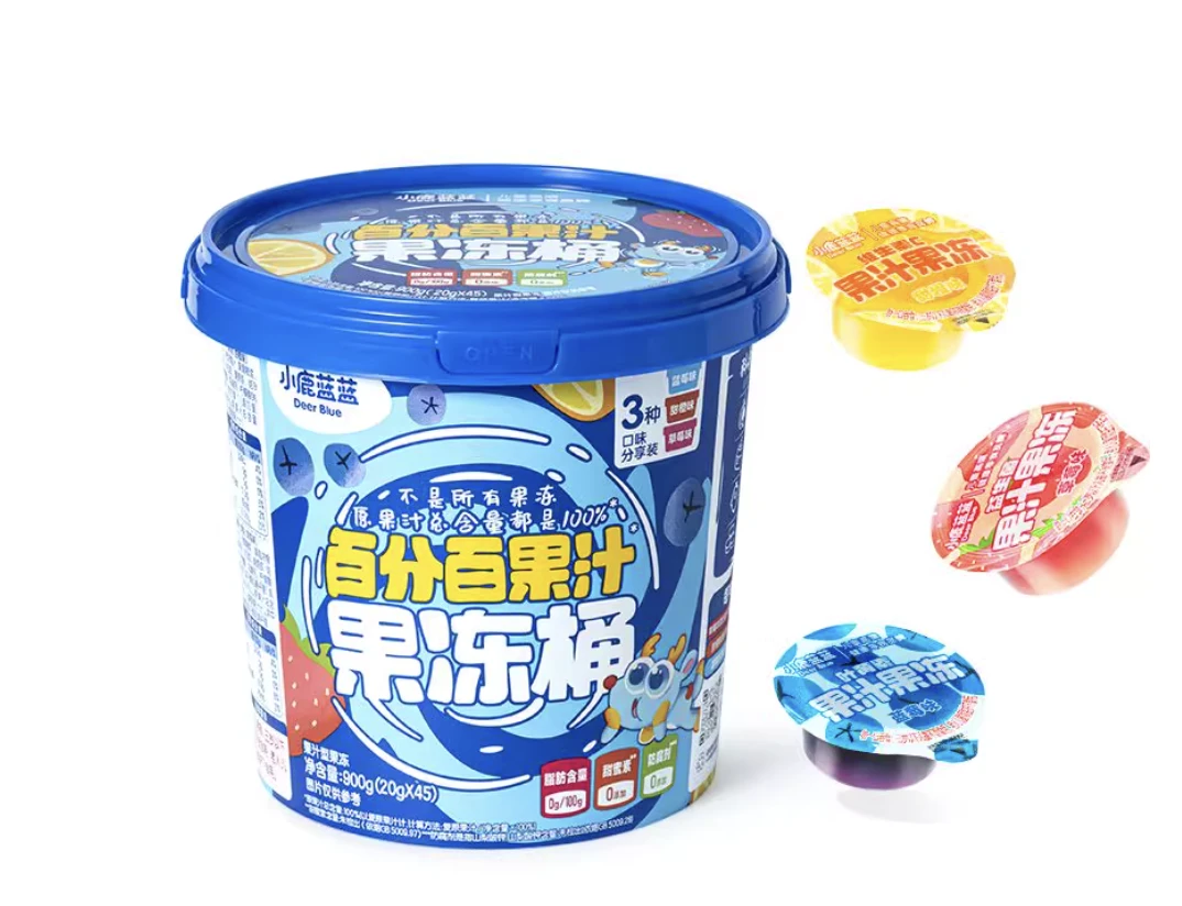 小鹿蓝蓝 多元果汁果冻桶-900g
